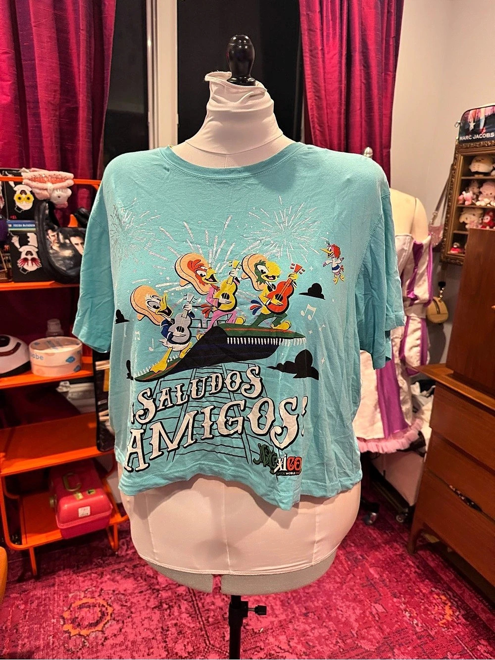 Epcot Mexico Three Amigos Short Sleeve Tee in Blue RARE